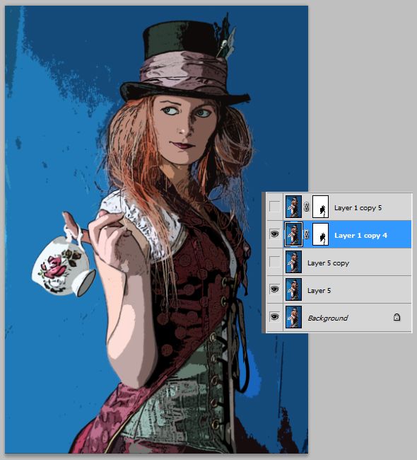 Creation of Cartoon lady: Step 4