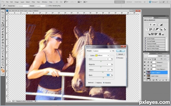 Creation of Beauty and the beast: Step 7