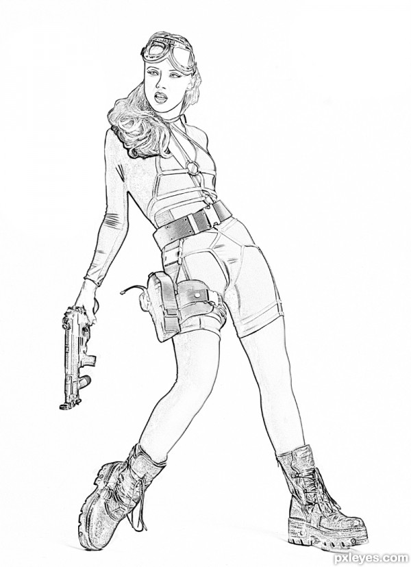 Creation of Beauty with Guns: Step 4