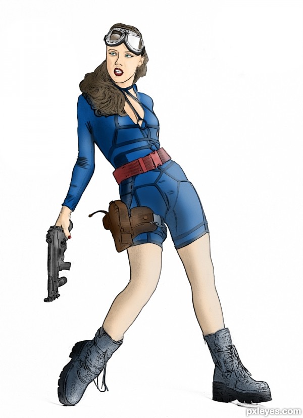 Creation of Beauty with Guns: Step 6