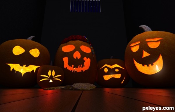 Creation of Pirates Pumpkins: Final Result