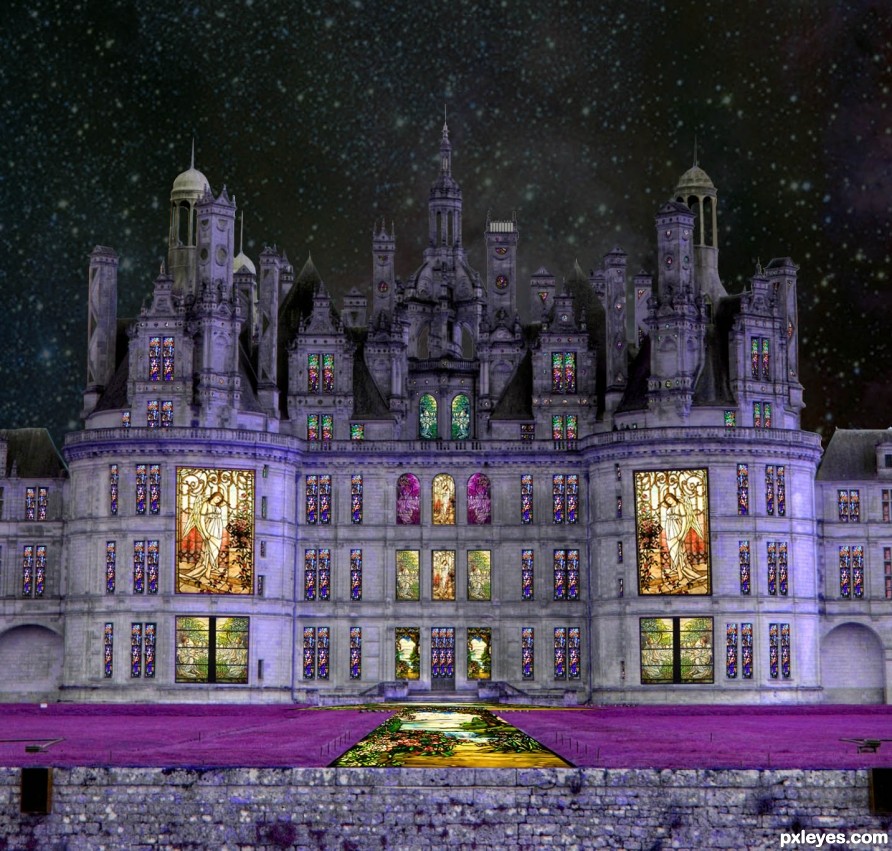 Creation of My Stained Glass Castle  : Step 12