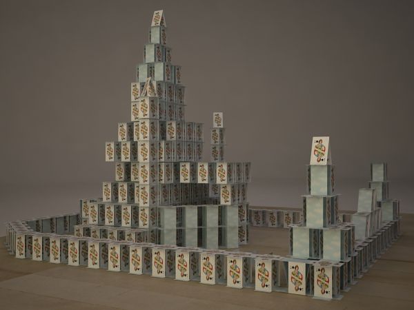 Creation of playing card castle: Final Result