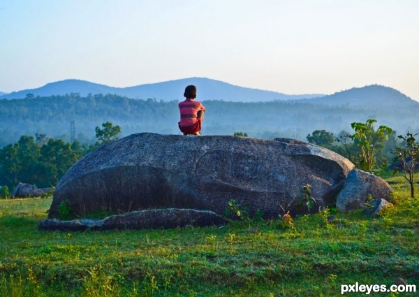 Boy on Rock