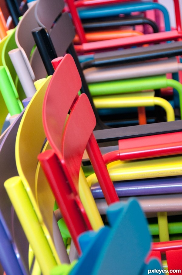 Colourful chairs