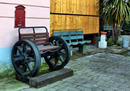 Train station bench