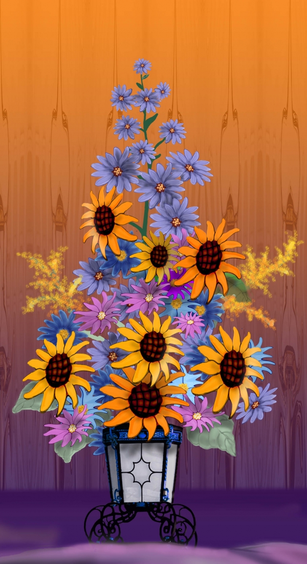 Creation of A Sunny, Sunflower Day: Step 11