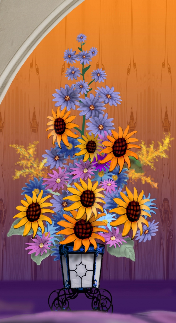 Creation of A Sunny, Sunflower Day: Step 12