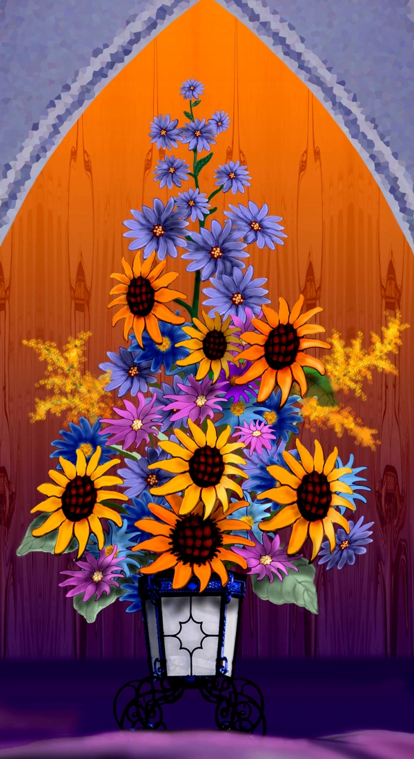 Creation of A Sunny, Sunflower Day: Step 13