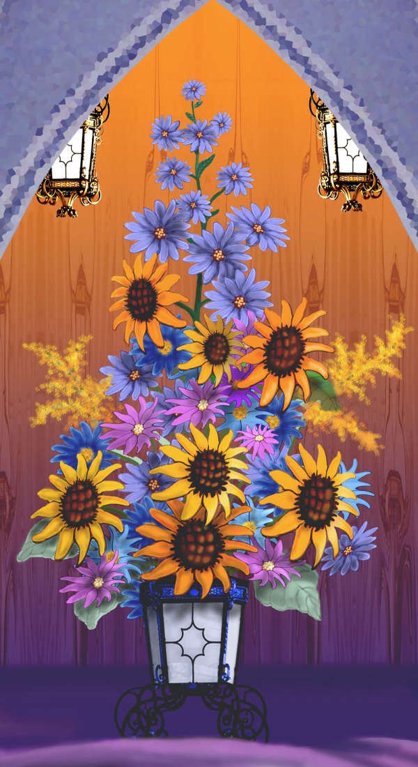 Creation of A Sunny, Sunflower Day: Step 14