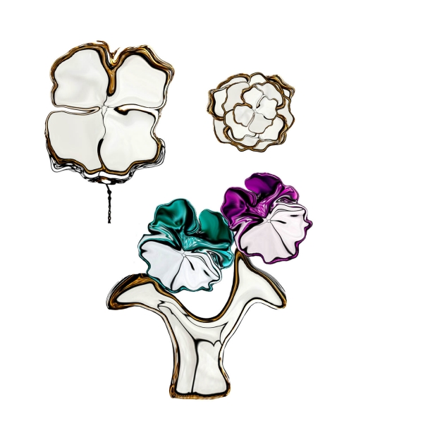 Creation of Pansy Bouquet: Step 4