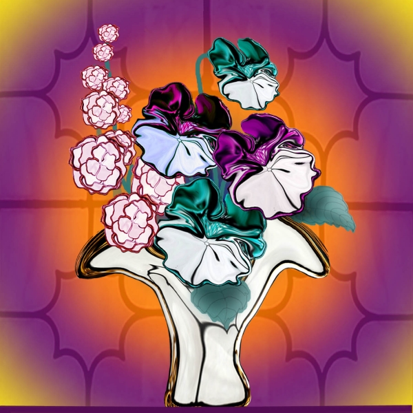 Creation of Pansy Bouquet: Step 7
