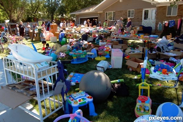 Busy Yard Sale