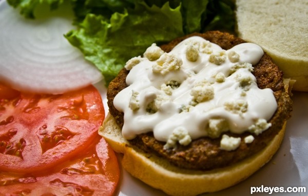 BLUE cheese burger