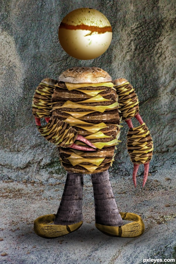 Creation of Cheeseburger Man: Final Result