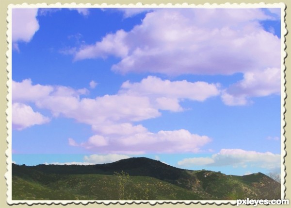 Creation of Vintage Postcard: Step 7