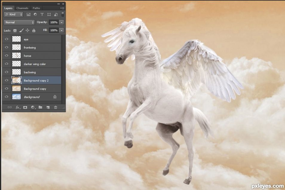 Creation of Magical Pegasus: Step 3