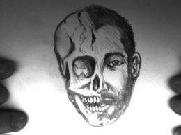 man with skull