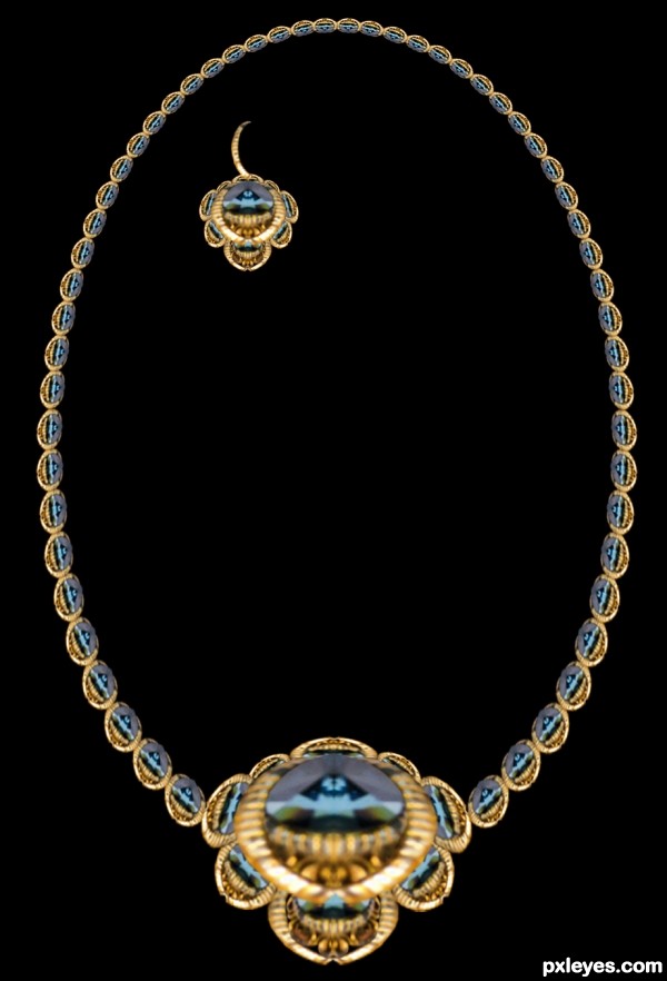 Creation of one set of jewelry: Step 6