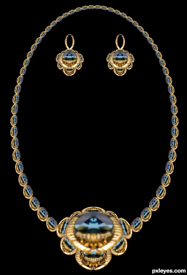 Creation of one set of jewelry: Step 7