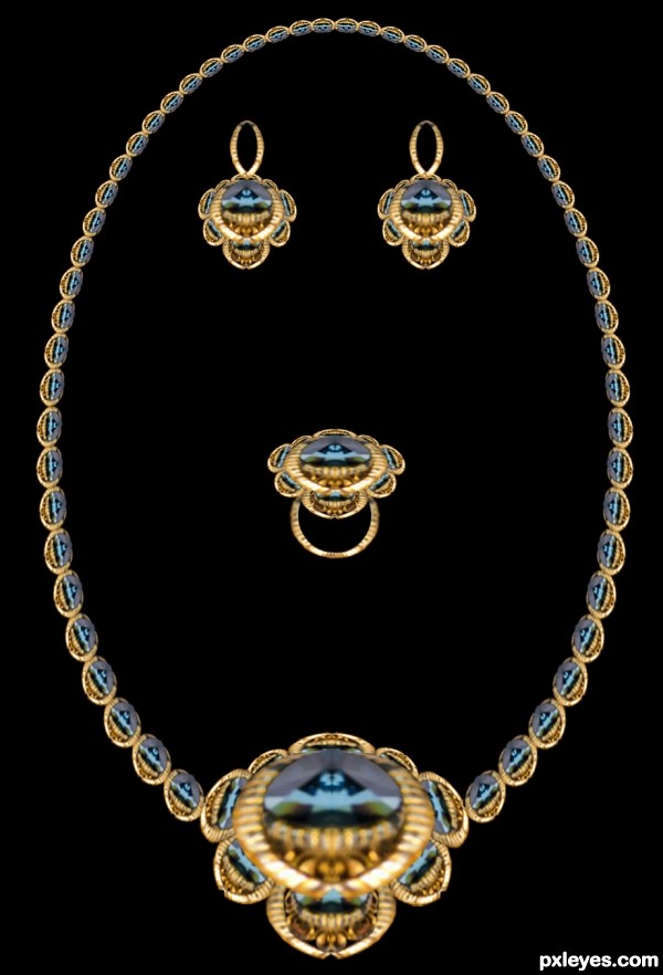 Creation of one set of jewelry: Step 8