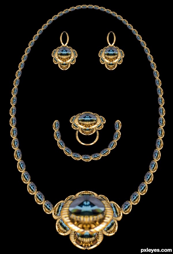 Creation of one set of jewelry: Step 9