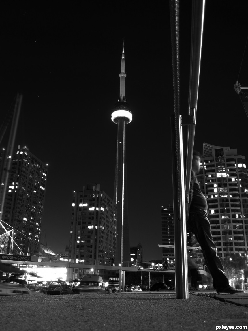 CN Tower photoshop picture)