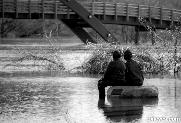 Couple Looking Upon