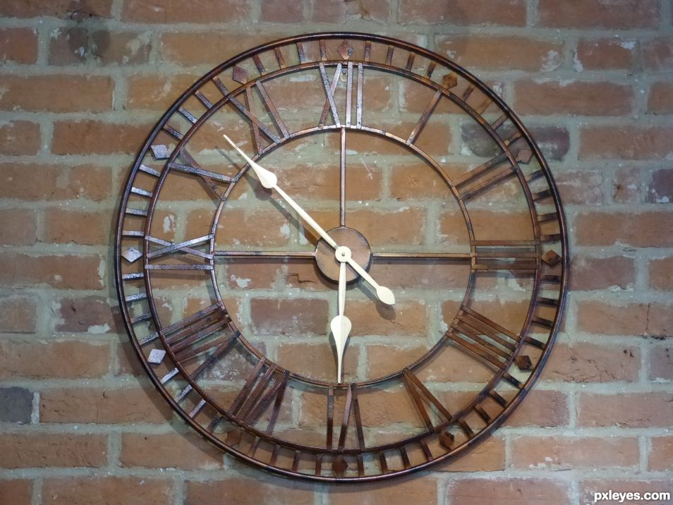 The clock on the wall