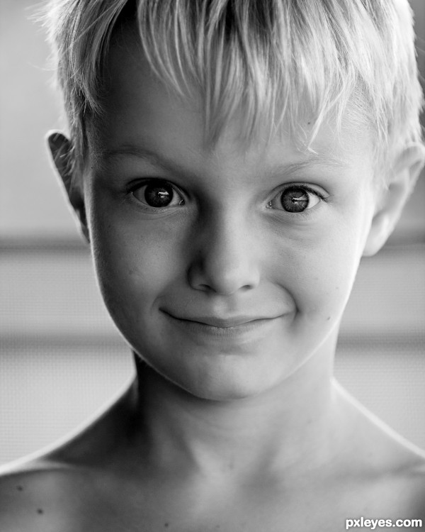 B&W Boy photoshop picture)