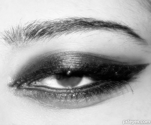 Creation of eye getting small: Step 1