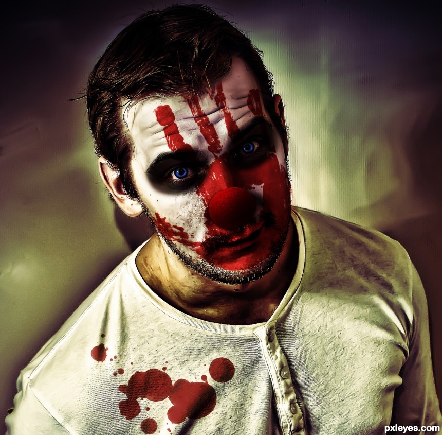 Bloody Clown photoshop picture)