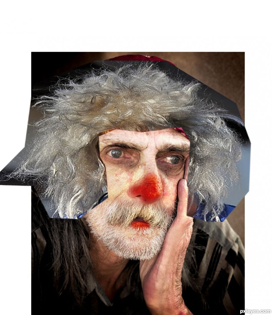 Creation of Portrait Of An Old Clown: Step 1