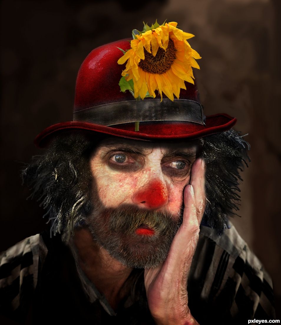 Creation of Portrait Of An Old Clown: Step 4