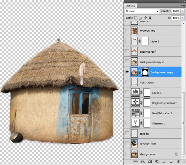 Creation of Living on giant coconuts...: Step 2