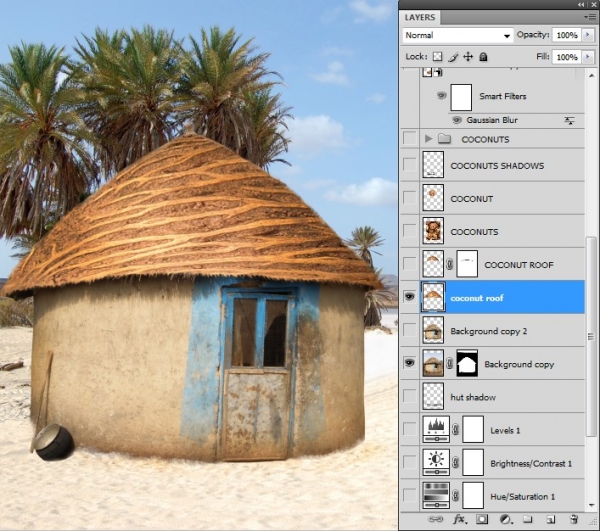 Creation of Living on giant coconuts...: Step 5