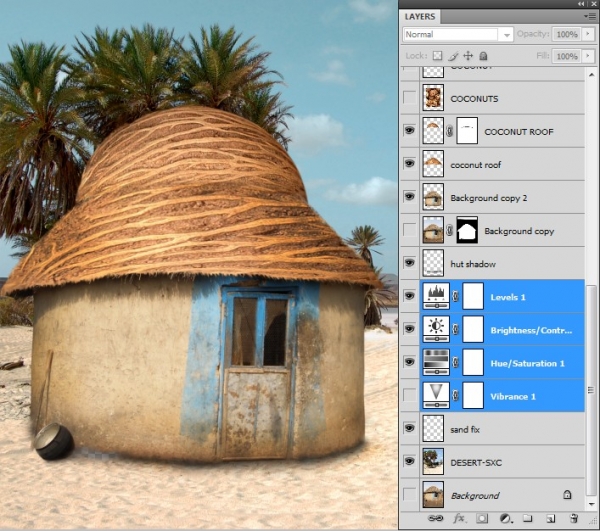 Creation of Living on giant coconuts...: Step 8