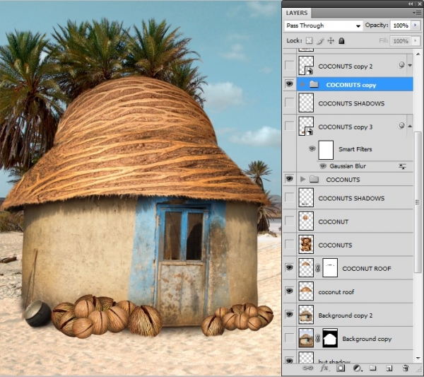 Creation of Living on giant coconuts...: Step 10