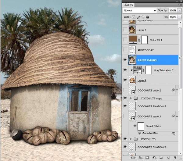 Creation of Living on giant coconuts...: Step 13