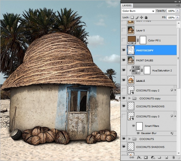 Creation of Living on giant coconuts...: Step 14
