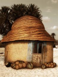 Living on giant coconuts...