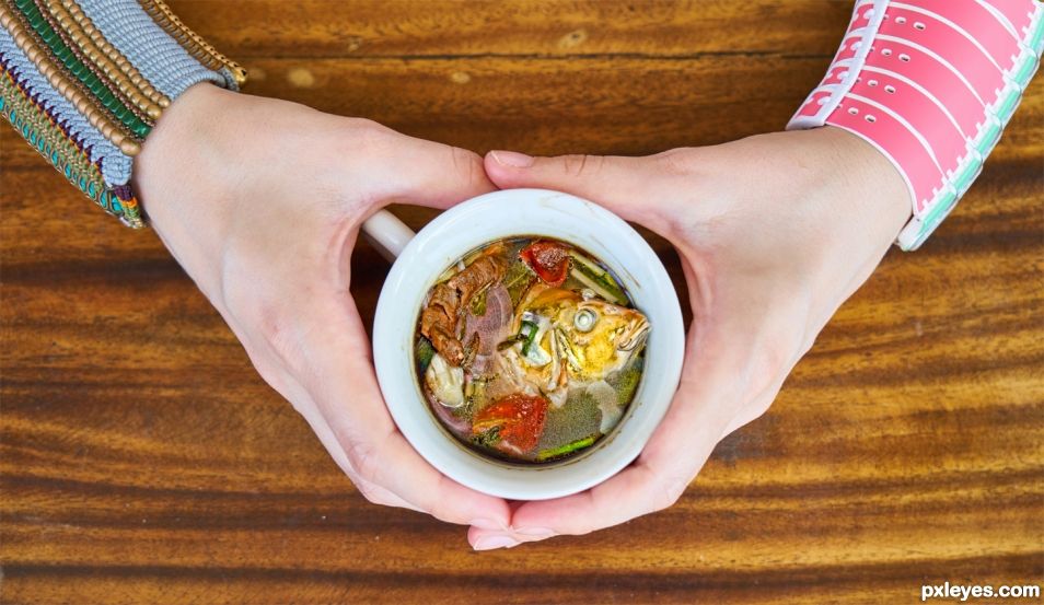 Cup of Fish Head Soup