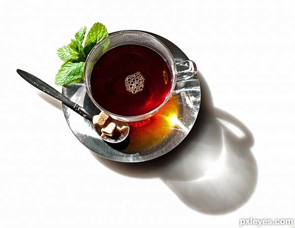 Tea for relax photoshop picture)