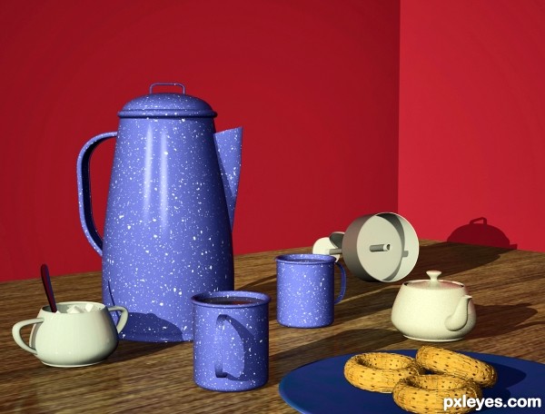 Blue Enamelware 