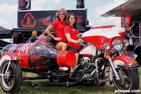 The Coke Harley + Girls!