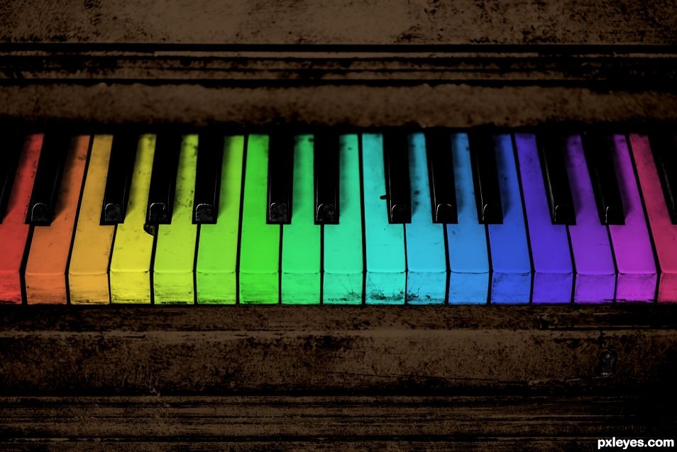 Rainbow piano