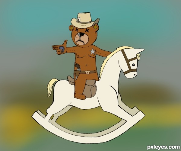 Creation of blind bear cowboy: Final Result