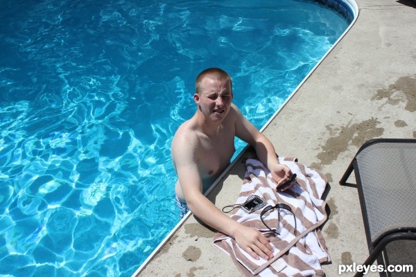 Texting in the Pool