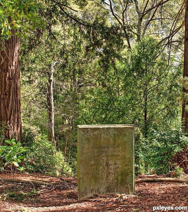 Concrete grave stone