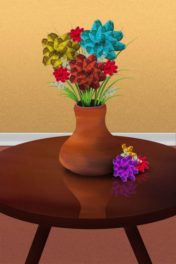 Creation of Flowers: Step 12